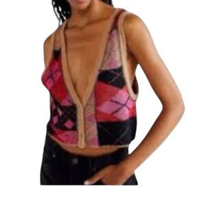 Free People Camilla Vest in Pink XS